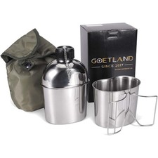 Edelstahl Feldflasche Set 1,2l