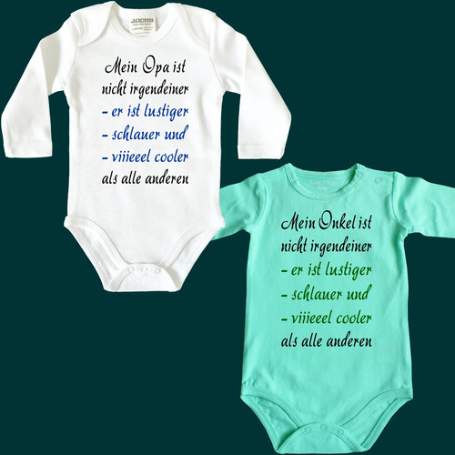 Lustiger baby body mit - lustiger, baby‑body