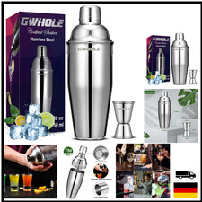 GWHOLE Cocktailshaker Set Cocktailmixer 750ml Bar Zubehör Edelstahl mit Cockt...