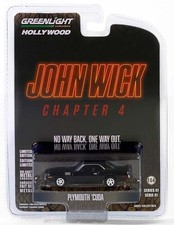1971 Plymouth Cuda - JOHN WICK 4 Film Auto **** Greenlight 1:64