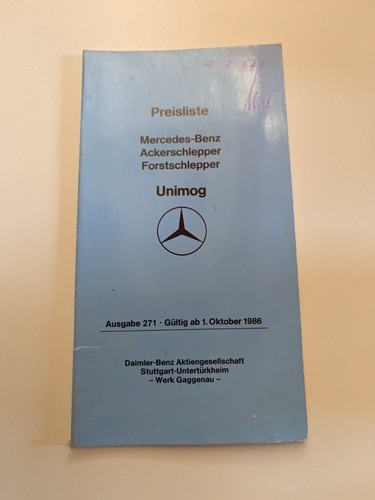 Original preisliste unimog - original,