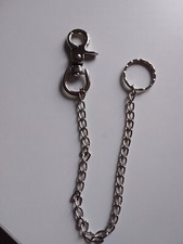 Biker Schlüsselkette Geldbeutelkette Hosenkette mit Scherenkarabinerhaken +A+