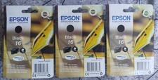 3 x Original Epson 16 Schwarz - WF2010W WF2630WF WF2650DWF WF2660DWF WF2760