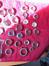 Riesen Sammlung Lot Uhrengehäuse mit Glas Edelstahl Übe  50 Stk