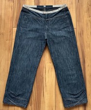 100%ORIG VINTAGE MARITHE FRANCOIS GIRBAUD CROPPED DENIM HOSE GR. DE 42 ITAL. 48
