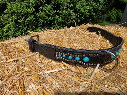 Hundehalsband aus leder mit - hundehalsband,