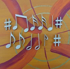 Noten aus Holz 12 Teile 42 mm