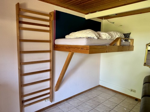 Hochbett eigenbau 2m - hochbett,
