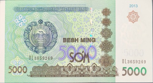 Usbekistan banknote 5000 - usbekistan,