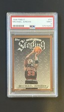 Michael Jordan Topps Finest Sterling 1996-97 #50 Chicago Bulls PSA 9