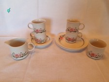 beiges Hartsteingut Kaffeegedeck Orig. Biltons Tableware aus England für Sammler
