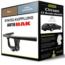 Starre Anhängerkupplung für CITROEN C5 Break (Kombi) 08- III Typ TD Auto Hak NEU