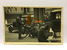 alte Foto-AK Vorkrieg SHELL Tankstelle Eiserne Jungfrau / Oldtimer/ Mechaniker