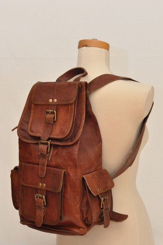 Leder rucksack hoch - leder,