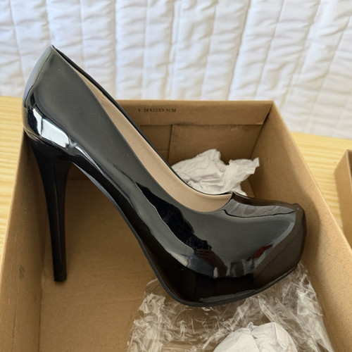 Damen pumps lackleder schwarz - lackleder,