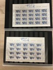 Schweiz   2x Pro Aero 1963, Im Bogen gestempelt, postfrisch