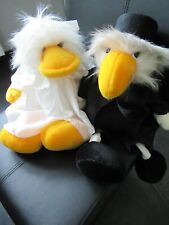 NICI großes Brautpaar Ente Paula (Braut) &  Rabe Sam (Bräutigam) ca. 45 cm 