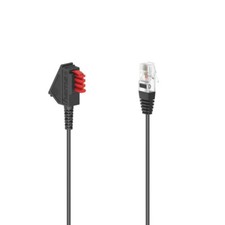 HAMA DSL-Box-Kabel, TAE-F-Stecker - Modular-Stecker 8p2c, 10 m, Schwarz (0020111