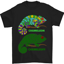 Chameleoff Chamäleon Funny Off On Herren T-Shirt 100% Baumwolle
