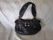 Damen Tragbares Tasche, Echtes Leder, Farbe Schwarz, Neu