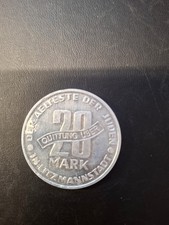 Quittung über 20 Mark Litzmannstadt Drittes Reich Aluminium