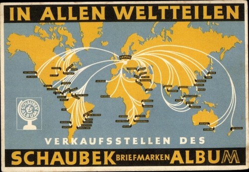 Schaubek briefmarken album - ak,