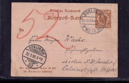 Rohrpost antwort karte berlin - rohrpost,