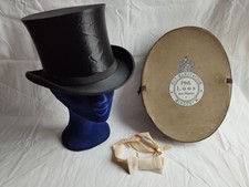 Chapeau Claque Zylinder Hut Große Größe 60/61 ! Mit Original Karton Loos Minden 