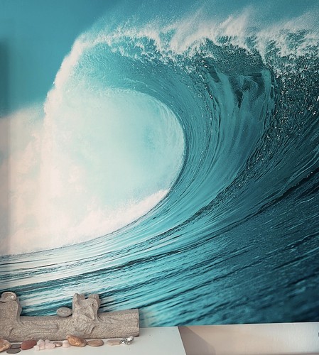 Welle foto leinwand kunstdruck - welle,