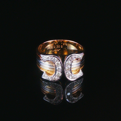 Cartier double ring - ring, tricolor