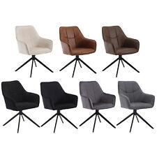 2x Esszimmerstühle drehbar Drehstuhl Küchenstuhl Armlehnstuhl Polsterstuhl #3005
