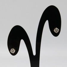 585/-er Gold - Ohrstecker 4er Fassung mit Diamant ca.0.50ct. TW SI1 - Ø 4.1mm