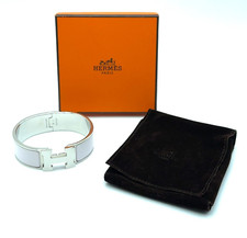 Hermés Bracelet/Armreif Clic Clac H mit Email Rosé & Palladiumauflage NP 710€