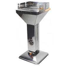 EDELSTAHL Trichtergrill Standgrill Säulengrill Holzkohlegrill Grill BBQ 