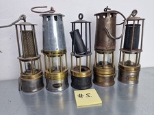5 alte Grubenlampen