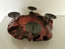 Adventskranz aus Teakholz D=ca.35cm Kerzenhalter Adventsgesteck Weihnachtsdeko