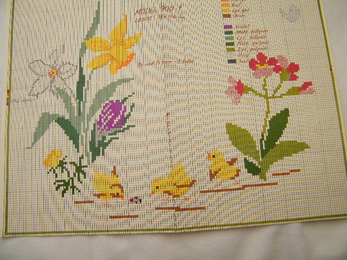 Kreuzstich stickbild blumen - stickbild,