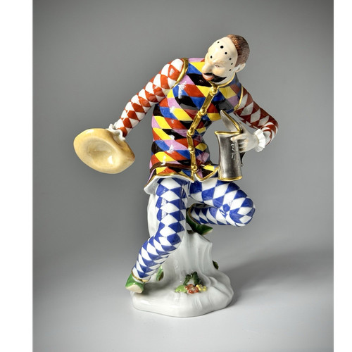 Meissen figur harlekin - meissen,