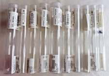 10 Knopfröhrchen Kunststoffröhrchen Perlendose leer gebraucht Basteln