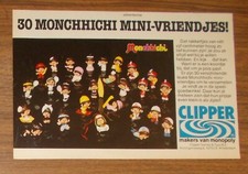 Seltene Werbung Clipper MONCHHICHI - 30 Mini-Freunde 1981