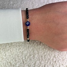 Schwarz böses auge armband - auge,