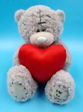 Me to You Bär Teddy Tatty Grau mit Herz & Patches Stofftier Kuscheltier 14 cm