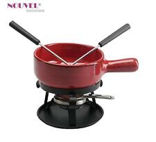 2 Personen Käsefondue-Set Nouvel Swiss " SFumato "  rot  16 cm, 0,8 Liter