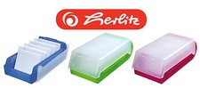Herlitz Karteikasten A8 Karteibox inkl.100 Karteikarten /extra Auswahl an Karten