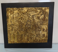 Einzigartiges Unikat Wandbild aus Metall - " Heilige Familie mit Engeln "