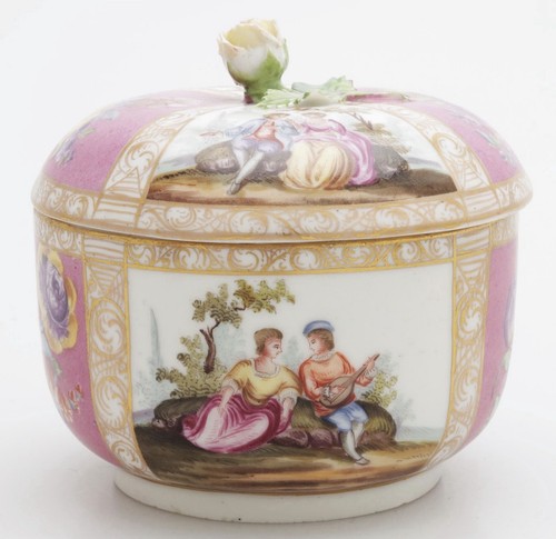 Antike meissen deckeldose - meissen,