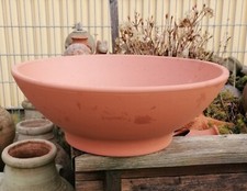 B-Ware ! Große Pflanzschale ø 42 cm aus Terracotta Pflanzgefäß Blumentopf Garten