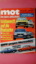 231307 MOT - DIE AUTOZEITSCHRIFT- HEFT NR. 20 SEP. 1981 BMW. Mercedes.