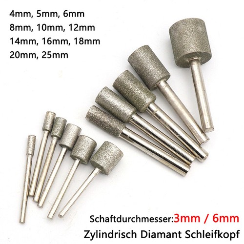 4mm 25mm zylindrisch diamant - zylindrisch,