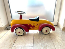 Goodboys Dänemark Rutschauto Kinder Vintage Metall Hot Rod Flames Flammen GELB